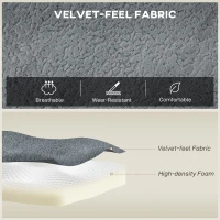 HOMCOM Modular Sectional Sofa, Boneless U-Shape Sectional Couch with 2 Ottomans, Dark Gray(m-5)