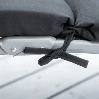 Outsunny Outdoor Folding Chaise Lounge Chair Recliner with Portable Design, Adjustable Backrest, Cushion and Headrest, Black(m-11)