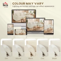 HOMCOM 2-in-1 Modular Sectional Sofa, Boneless L Shaped Couch Sofa Bed, Cream White(m-9)