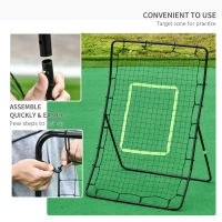 Soozier 4 x 5.7ft Volleyball Rebounder Net with Strike Zone, Baseball Lacrosse Training Net for Pitching and Fielding(m-6)