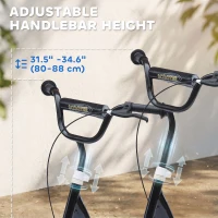 HOMCOM Adjustable Kids Pro Stunt Scooter Children Street Bike Bicycle Ride On with 12” Tire (Black)(m-4)