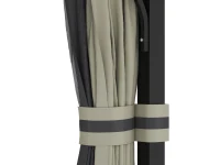 Outsunny 11' x 13' Patio Gazebo, Double Roof Outdoor Gazebo Canopy with Netting & Curtains, Galvanized Metal Frame, Light Grey(m-14)