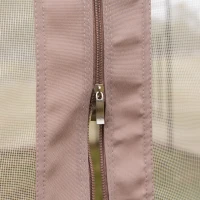 Outsunny 10'x10' Soft-top Steel Patio Gazebo Outdoor Sun Shelter with 2-Tier Polyester Roof, Curtain Sidewalls, Brown(m-11)