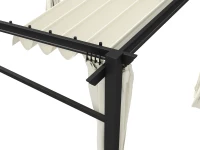 Outsunny Metal Pergola with Sliding Roof Canopy, Retractable Pergola Canopy, 10' x 10', Beige(m-11)