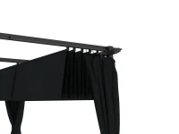 Outsunny 10' x 13' Pergola with Retractable Canopy and Curtains, UPF30+ Sun Shade Shelter for Grill, Garden, Backyard, Deck(m-12)