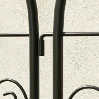 Outsunny Set of 2 Metal Garden Trellis, Decorative Trellis Panels, Bird Design, 120 x 50 cm, Black(m-10)