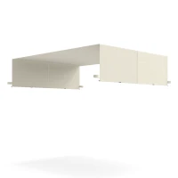 Outsunny 2 Pcs UV Protection Pergola Replacement Canopy, Pergola Shade Cover, Easy to Install, for 10' x 10' Pergola, Cream White(m-11)