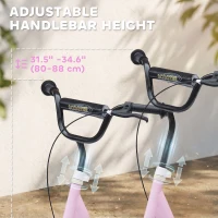 HOMCOM Kids Scooter with 12" EVA Big Tires, Street Bike Bicycle for Teens with Adjustable Height Handle for 5-12 Year Old, Pink(m-4)