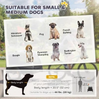 PawHut Dog Bike Trailer for Small & Medium Dogs up to 44 lbs, Universal Bicycle Coupler, Flip-Down Ramp Tailgate, Grey(m-9)