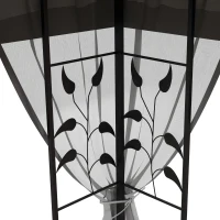 Outsunny 10'x10' Soft-top Steel Patio Gazebo Outdoor Sun Shelter with 2-Tier Polyester Roof, Curtain Sidewalls, Light Grey(m-11)