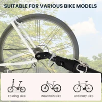 Aosom Bike Trailer, Foldable Bicycle Trailer with16 Inch Pneumatic Tire, Universal Coupler, Foldable Frame and Safe Reflectors Design, Large Load Capacity, Black(m-9)