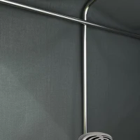 Outsunny Outdoor Storage Shed, UV Resistant Bike Tent with Roll-up Zipper Door, Portable Shed for Bike, Motorcycle, Dark Grey(m-11)