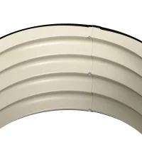 Outsunny Set of 2 Raised Garden Bed, Metal Planter Box with Safety Edging, Easy-to-assemble Stock Tank, Cream(m-8)