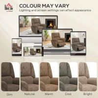 HOMCOM Power Recliner Chair, Fabric Upholstered Recliner Chair with USB Ports, Swivel and Rocking Function, Footrest(m-9)