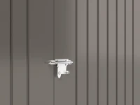 Outsunny 8 x 4FT Galvanized Garden Storage Shed, Metal Outdoor Shed with Double Doors and 2 Vents, Light Grey(m-12)