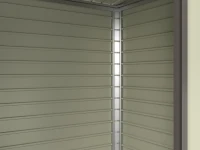 Outsunny 8 x 4FT Galvanized Garden Storage Shed, Metal Outdoor Shed with Double Doors and 2 Vents, Light Grey(m-11)