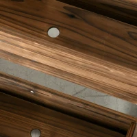 Outsunny Wooden Wagon Planter Box, 2-Tier Raised Garden Bed, for Vegetables Flowers Herbs(m-12)