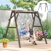 Outsunny 660 lbs Porch Swing Frame, A-Frame Hanging Chair Stand Only for DIY Painting, Swing Chair Stand for Backyard, Patio(m-2)