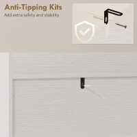 HOMCOM Shoe Cabinet with 2 Flip Drawers, Boho Narrow Shoe Storage Cabinet, White(m-10)