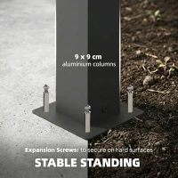 Outsunny 9.5 x 10 ft Louvered Pergola with PC Roof, Aluminium Outdoor Pergola Gazebo with Drainage Gutters, Handle, Clear(m-5)