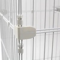 PawHut 70" 3-Level  Steel Wire Vertical Cat Condo Pet Cage - White/ Green(m-5)