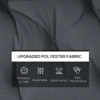 Outsunny 2 Seater 6" Thick Outdoor Seat Cushions with Back Cushion for Pallet, Loveseat Outdoor Furniture Cushions, Dark Grey(m-4)