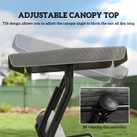 Outsunny 3-Seat Patio Swing Chair, Outdoor Swing Glider with Adjustable Canopy, Removable Thicken Cushion, and Weather Resistant Steel Frame, for Garden, Poolside, Backyard, Gray(m-4)