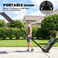 Soozier Portable Basketball Hoop Outdoor, 4.4-10ft Adjustable Height Basketball Goal with Wheels, Fillable Base and Sandbag(m-6)