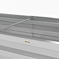 Outsunny Galvanized Raised Garden Bed, Outdoor Planter Box for Vegetables, Flowers, Herbs, 4' x 2' x 1', Silver(m-9)