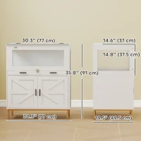 PawHut Hamster Cage with Storage Cabinet, Small Animal Cage with Pull Out Drawer and Acrylic Panels, 30" x 19.5" x 36"(m-3)