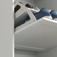 HOMCOM Modern Shoe Storage Cabinet with 3 Flip Drawers and Adjustable Shelves for 12-18 Pairs of Shoes, White(m-9)