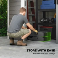 Outsunny 2-Piece Cantilever Umbrella Base Weight Set, 231 lb Water or Sand Fillable Outdoor Offset Umbrella Weights, Black(m-8)