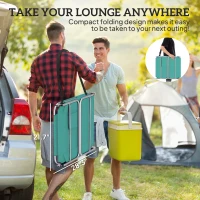 Outsunny Tanning Chair with Face Hole, 5-Level Adjustable Outdoor Chaise Lounge Chair with Pillow for Beach, Pool, Light Green(m-7)