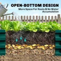 Outsunny Galvanized Raised Garden Bed, Outdoor Planter Box for Vegetables, Flowers, Herbs, 4' x 2' x 1', Dark Green(m-5)