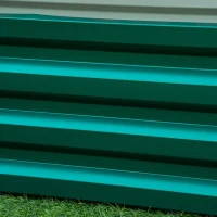 Outsunny Galvanized Raised Garden Bed, Outdoor Planter Box for Vegetables, Flowers, Herbs, 4' x 2' x 1', Dark Green(m-9)