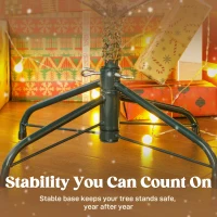 HOMCOM 6 ft Artificial Frosted Christmas Tree with Realistic Branches, Wide Full Spruce, Hinged Xmas Tree, Easy Assembly(m-8)