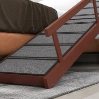 PawHut Wooden Dog Ramp with Removable Guardrails, Non-Slip Surface, 70.5" Long, Brown(m-9)