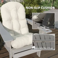 Outsunny Adirondack Chair Cushions Set of 2, Tufted High Back Patio Non-Slip Cushions for Adirondack Chairs, Beige(m-6)