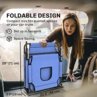 Outsunny Folding Chaise Lounge Chair, Reclining Beach Tanning Chair with Face Hole, Pillow, 4-Position Adjustable Lay Flat Sun Lounger, Steel Frame for Outdoor Patio Pool, Blue(m-7)