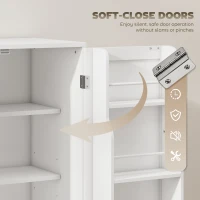 HOMCOM 44" Modern Kitchen Storage Cabinet with Drawer, Adjustable Shelves, Small Kitchen Pantry with Door Racks, White(m-7)