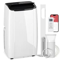 HOMCOM 14000 BTU 5-in-1 Portable Air Conditioner with Cool, Heat, Dehumidifier, Fan, Sleep, WiFi Voice Control, White(m-11)