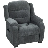 HOMCOM Massage Recliner Chair, Power Recliner with Quiet Brushless Motor, Remote, Pockets, 2 Memory Positions, Dark Grey(m-2)