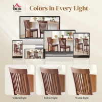 HOMCOM Counter Height Bar Stools with Padded Seat, High Back Kitchen Chairs Set of 2 for Dining Room, Gray and Dark Brown(m-7)