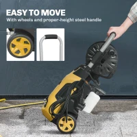 Outsunny Electric Pressure Washer, 2176 PSI High Pressure Washer with 20 ft Outlet Hose, Adjustable Nozzle, 1.9GPM Power Washer(m-9)