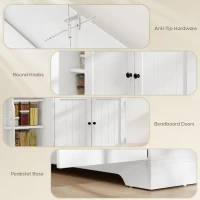 HOMCOM 44" Modern Kitchen Storage Cabinet with Drawer, Adjustable Shelves, Small Kitchen Pantry with Door Racks, White(m-9)