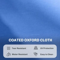 Outsunny Folding Chaise Lounge Chair, Reclining Beach Tanning Chair with Face Hole, Pillow, 4-Position Adjustable Lay Flat Sun Lounger, Steel Frame for Outdoor Patio Pool, Blue(m-6)