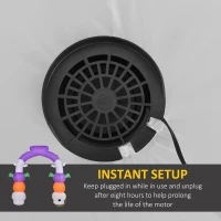 Outsunny 8ft Inflatable Halloween Archway with Pumpkin Skulls Ghosts Bats Archway Beams and Yellow Lettering(m-6)