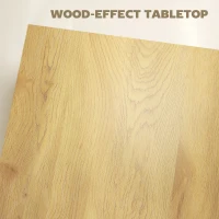 HOMCOM Square Coffee Table, Center Table with 1.6" Thick Tabletop, Light Brown(m-4)