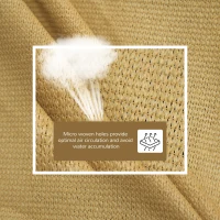 Outsunny 16' x 20' Sun Shade Sail Canopy Outdoor Shade Sail Cloth for Patio Deck Yard with D-Rings and Rope Included, Sand(m-4)