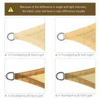 Outsunny 16' x 20' Sun Shade Sail Canopy Outdoor Shade Sail Cloth for Patio Deck Yard with D-Rings and Rope Included, Sand(m-6)